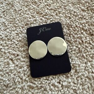 J. Crew Silver Disk Earrings
